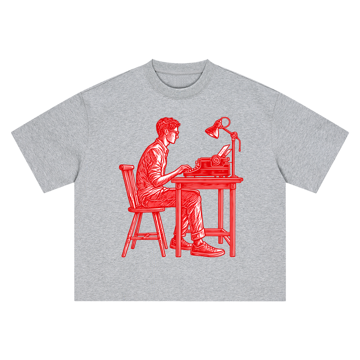 Night Shift Typist Heavyweight Tee – Consulate X, view 3 of 12