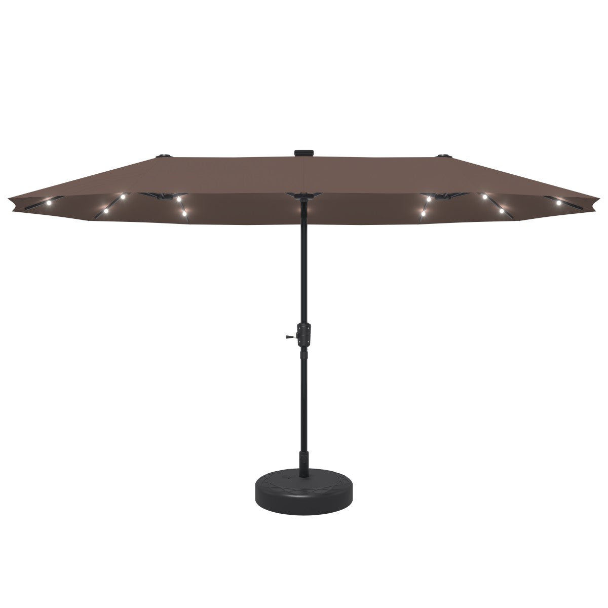Ainfox 13ft Outdoor Patio Umbrella with Lights and Decorative Pattern Umbrella Base – Consulate X, view 7 of 12