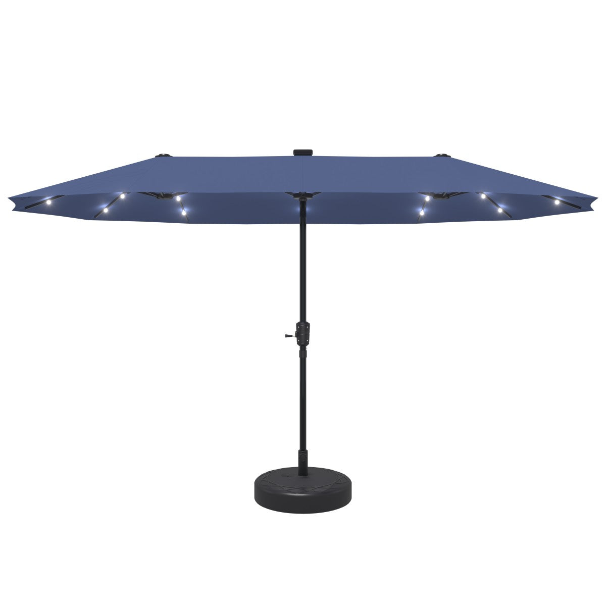 Ainfox 13ft Outdoor Patio Umbrella with Lights and Decorative Pattern Umbrella Base – Consulate X, view 8 of 12