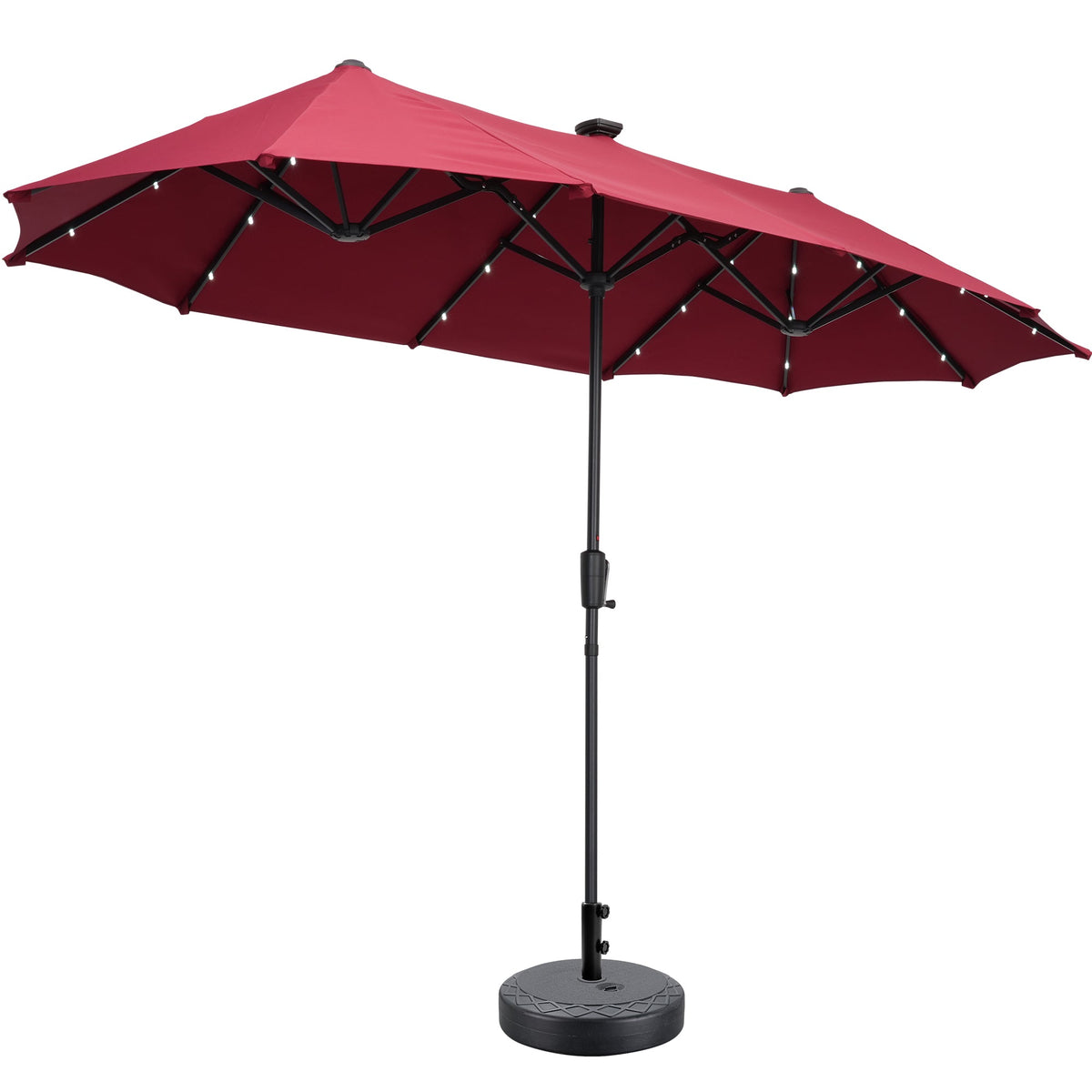 Ainfox 13ft Outdoor Patio Umbrella with Lights and Decorative Pattern Umbrella Base – Consulate X, view 5 of 12