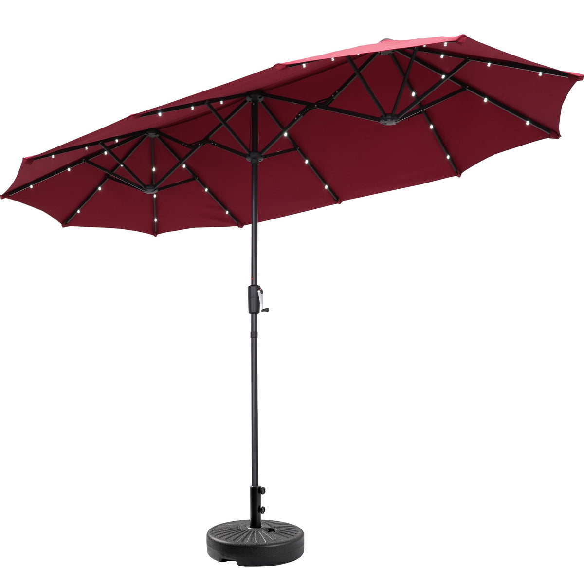 Ainfox 13ft Outdoor Patio Umbrella with Lights and Decorative Pattern Umbrella Base – Consulate X, view 10 of 12