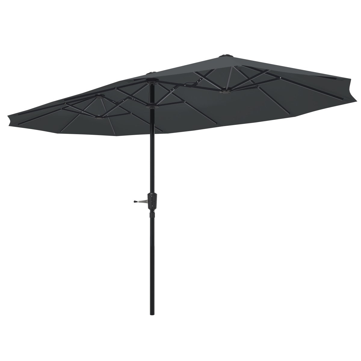 Ainfox 13ft Large Patio Umbrella, Outdoor Double-Sided Rectangle Market Heavy Duty Umbrellas without Base – Consulate X, view 18 of 24