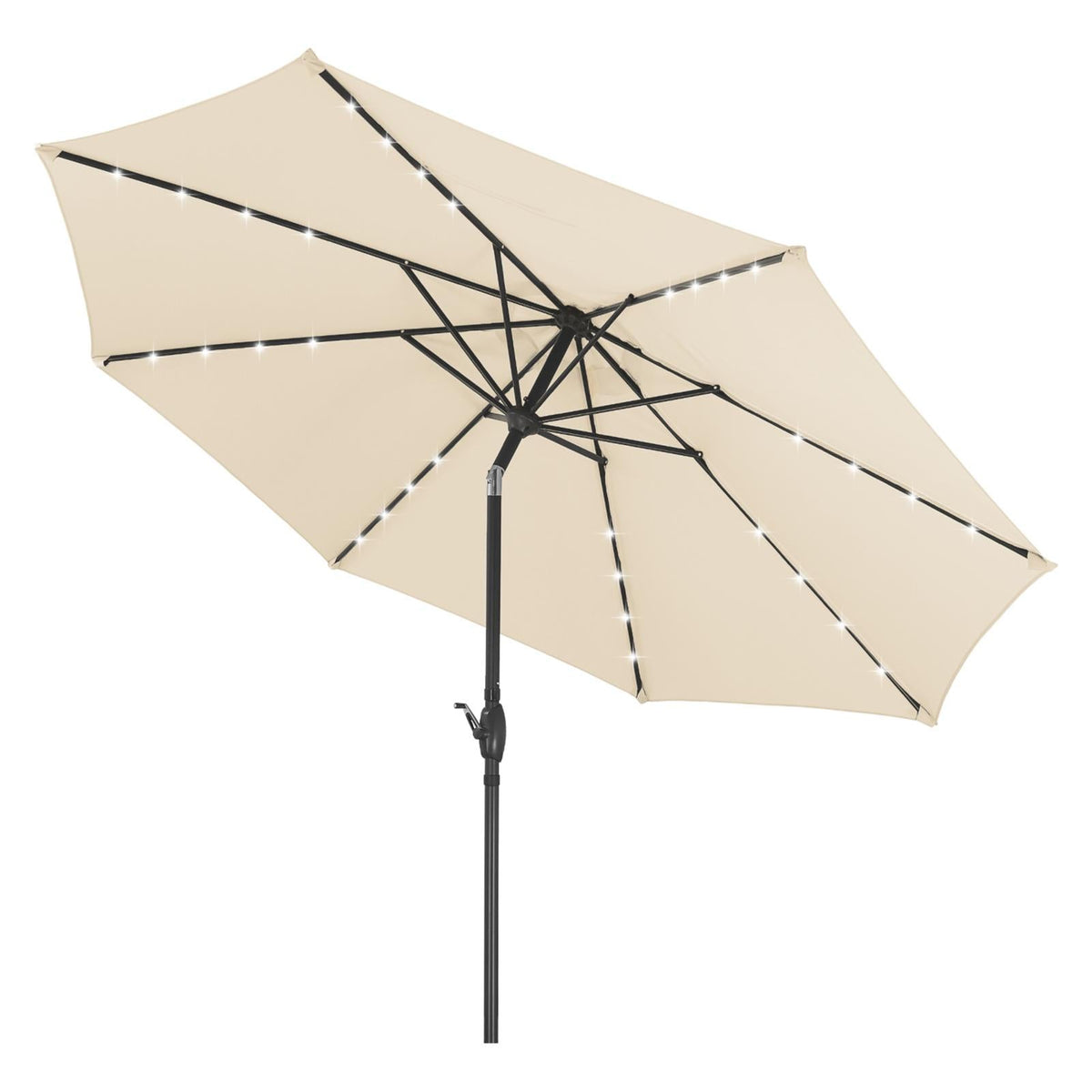 Ainfox 10ft Solar Patio Umbrella Outdoor Umbrella Market Umbrella for Backyard Deck Poolside With 32 LED Lights – Consulate X, view 12 of 14