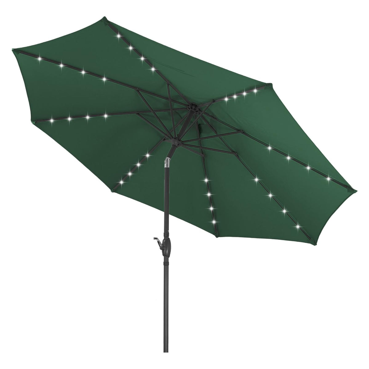 Ainfox 10ft Solar Patio Umbrella Outdoor Umbrella Market Umbrella for Backyard Deck Poolside With 32 LED Lights – Consulate X, view 10 of 14
