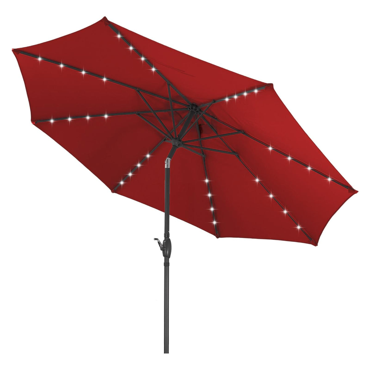 Ainfox 10ft Solar Patio Umbrella Outdoor Umbrella Market Umbrella for Backyard Deck Poolside With 32 LED Lights – Consulate X, view 14 of 14