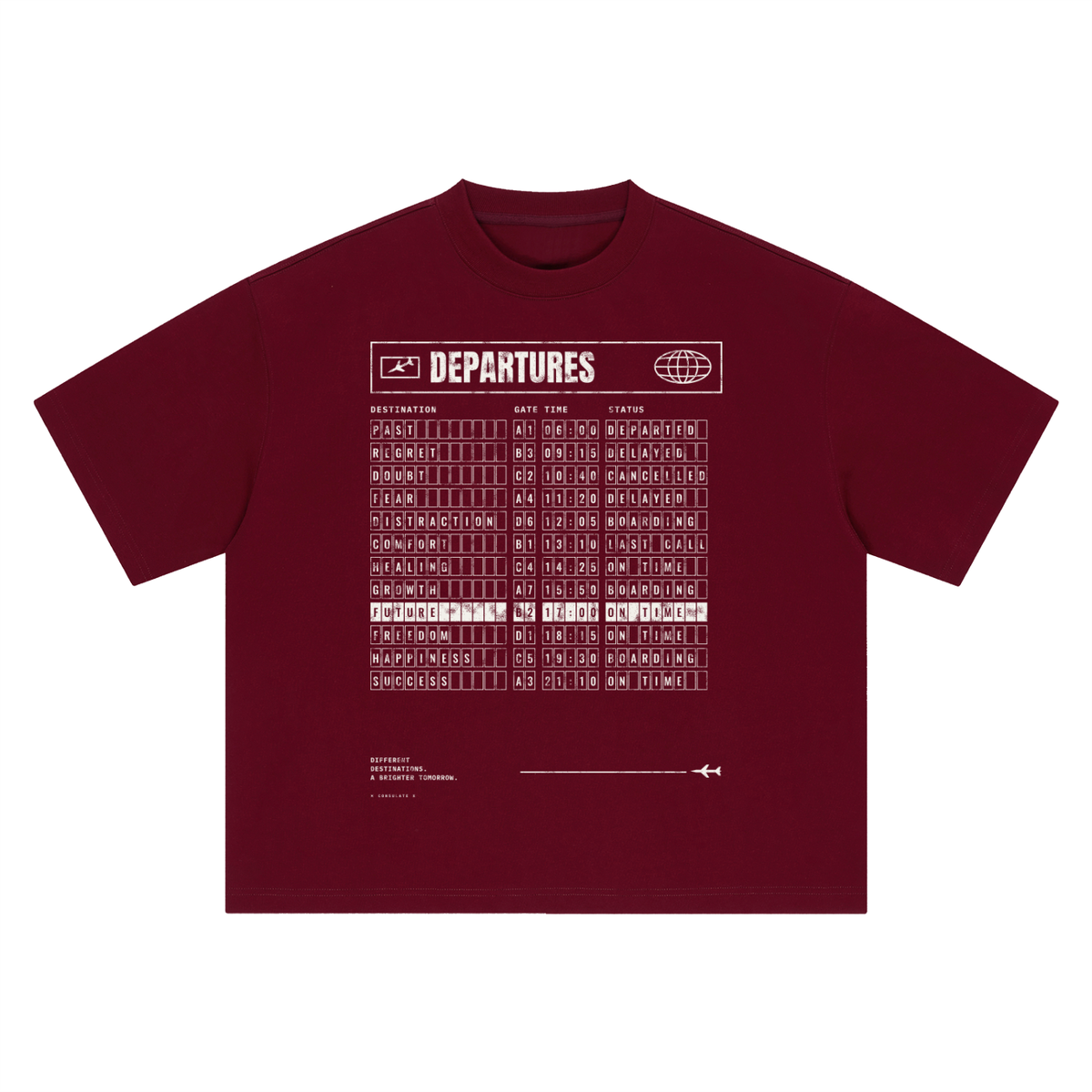 Departures Board Heavyweight Tee – Consulate X, view 6 of 7
