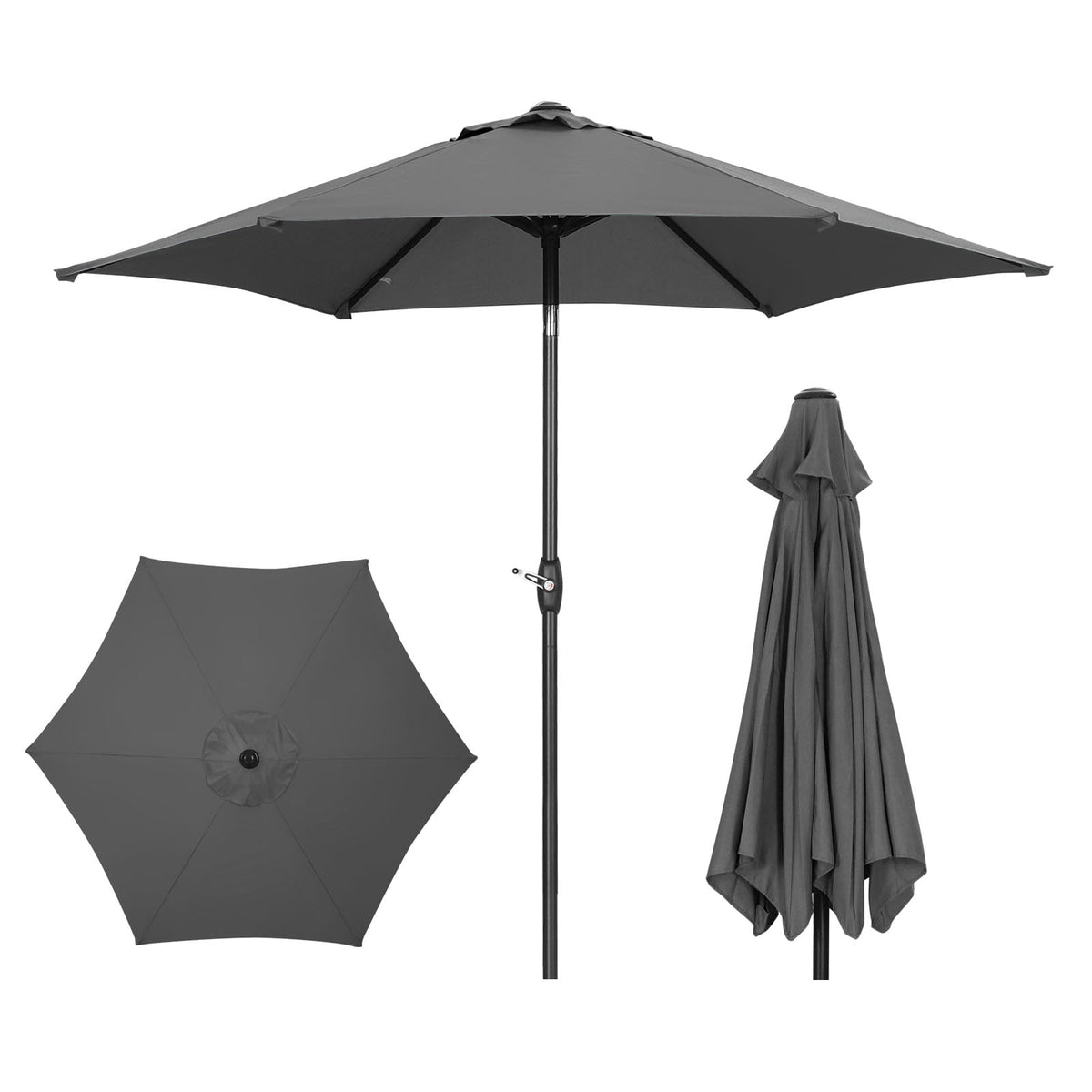 Ainfox 9ft  Patio Umbrella with Push Button Tilt and Crank, UV and Waterproof – Consulate X, view 13 of 27