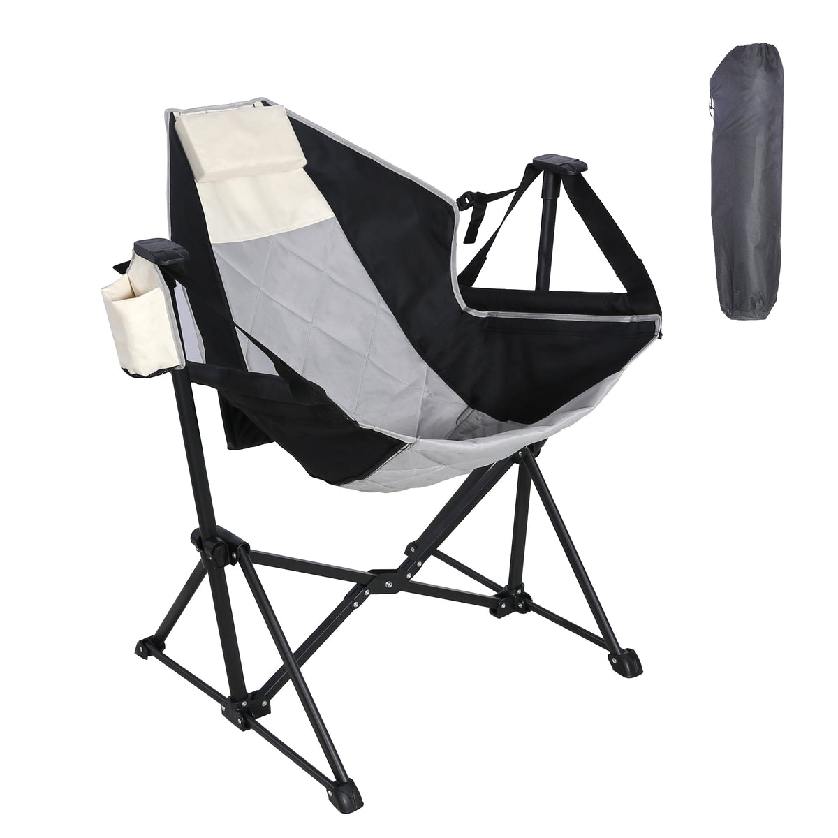 Ainfox 2PCS  Adults Heavy Duty Camping Chair High Back Folding Chair with Thickened Steel FramePadded Portable Outdoor Chair – Consulate X, view 3 of 9