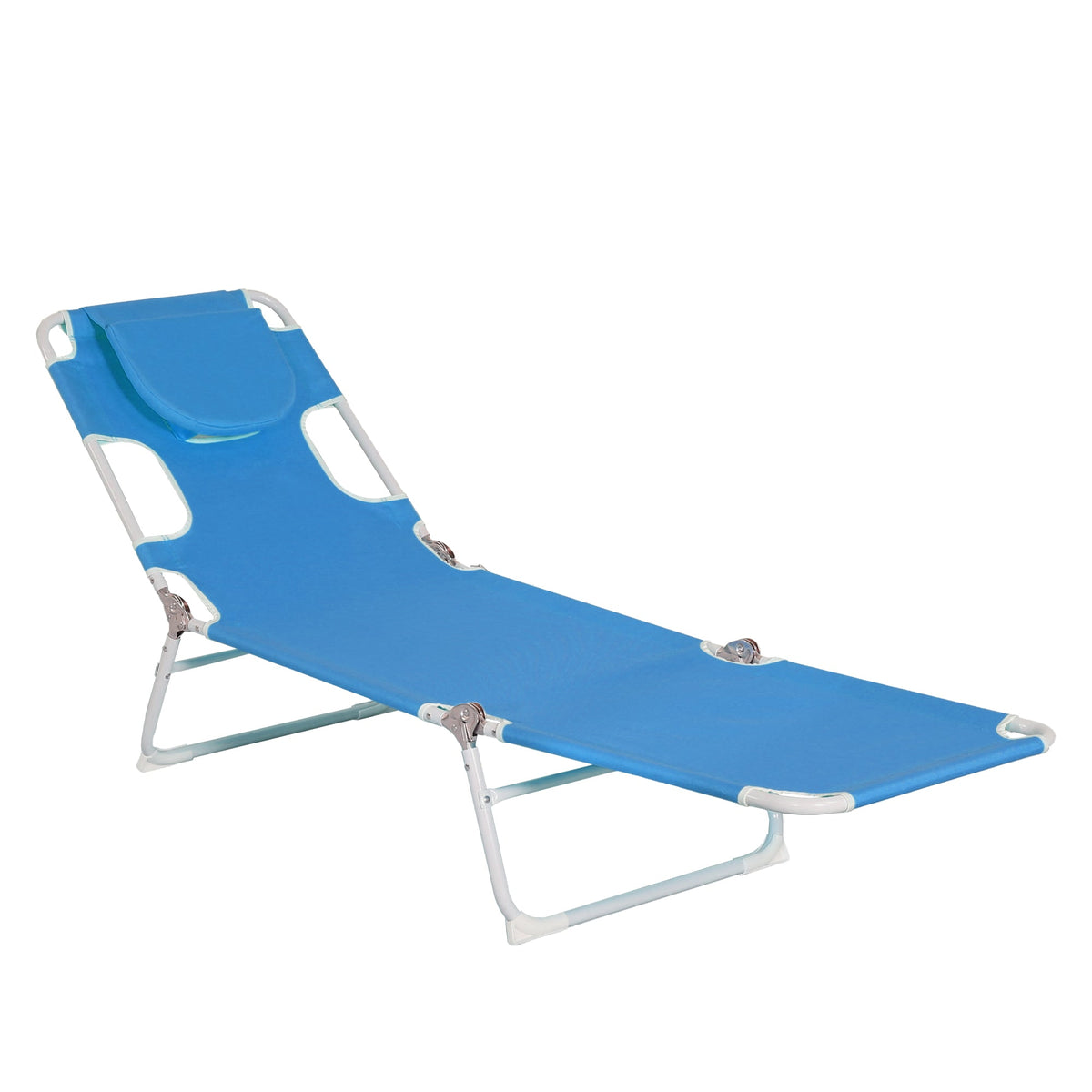 Ainfox 2PCS Folding Chaise Lounge Chair, Patio Sun Tanning Lounger Reclining Back – Consulate X, view 4 of 12