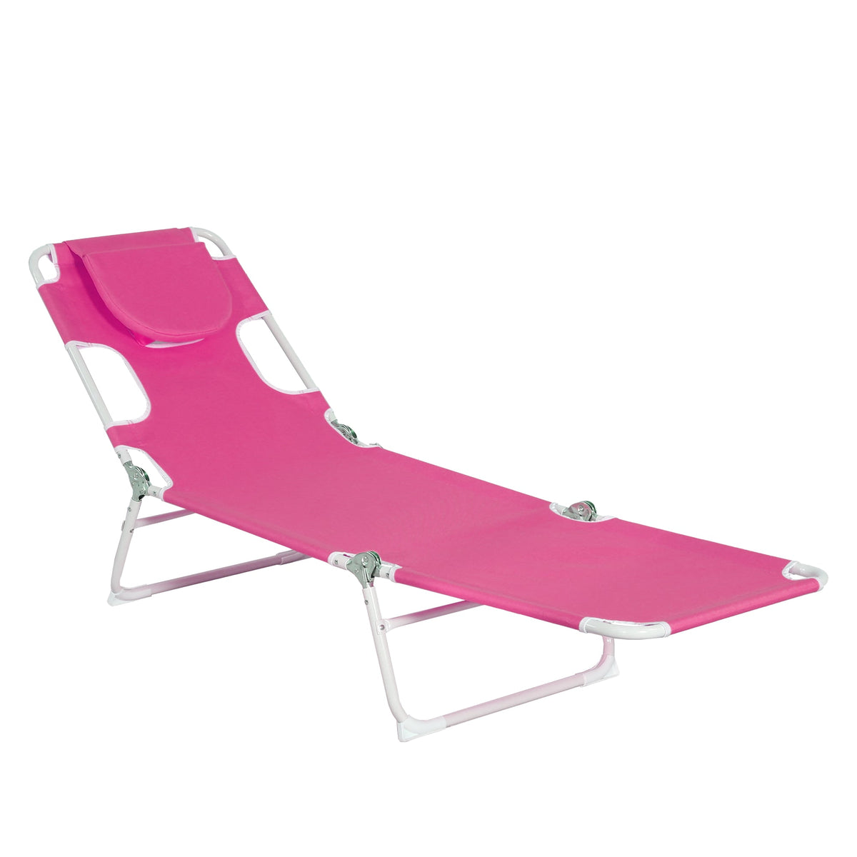 Ainfox 2PCS Folding Chaise Lounge Chair, Patio Sun Tanning Lounger Reclining Back – Consulate X, view 3 of 12