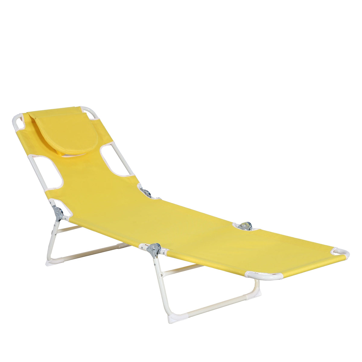 Ainfox 2PCS Folding Chaise Lounge Chair, Patio Sun Tanning Lounger Reclining Back – Consulate X, view 2 of 12