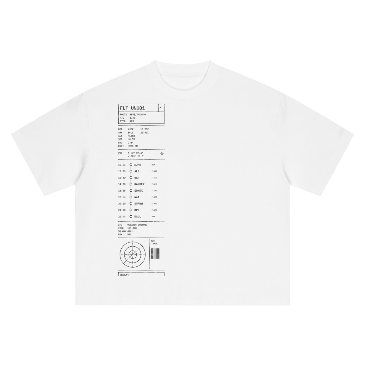 Flight Plan UN001 Heavyweight Tee - White – Consulate X, view 1 of 8
