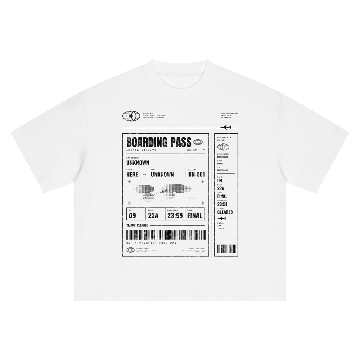Boarding Pass Heavyweight Tee – Consulate X heavyweight tee, view 1 of 4
