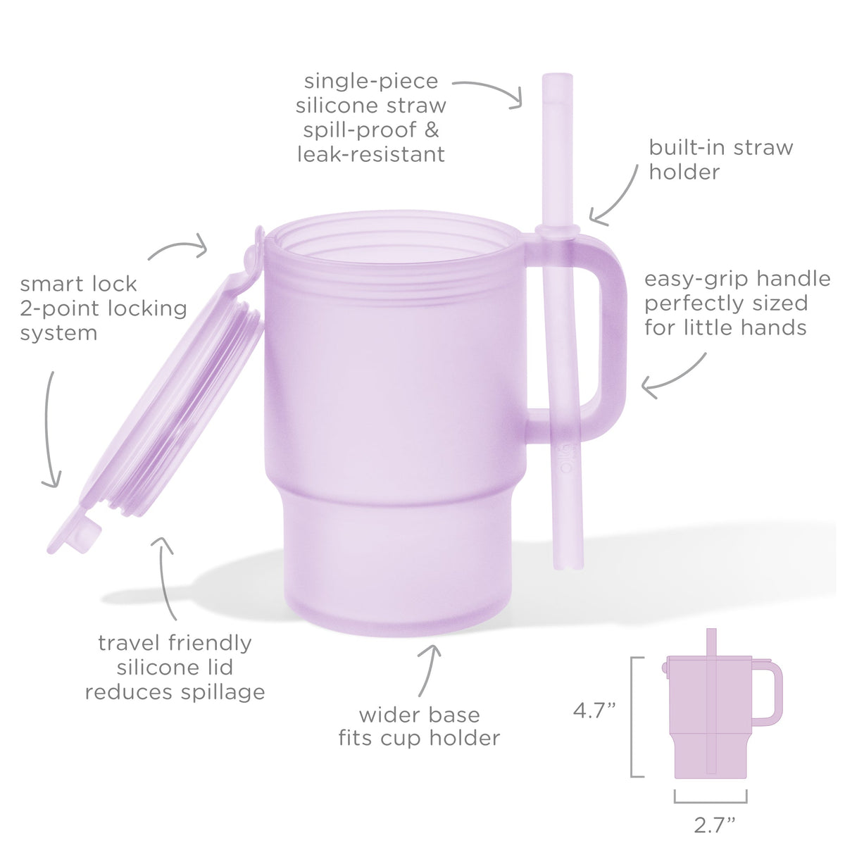 Kids Silicone Tumbler with Straw Lid, 12 Months+ (11oz) – Consulate X, view 14 of 16