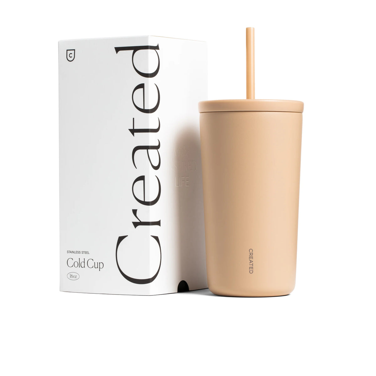 16oz Cold Cup - Desert Tan – Consulate X, view 3 of 3