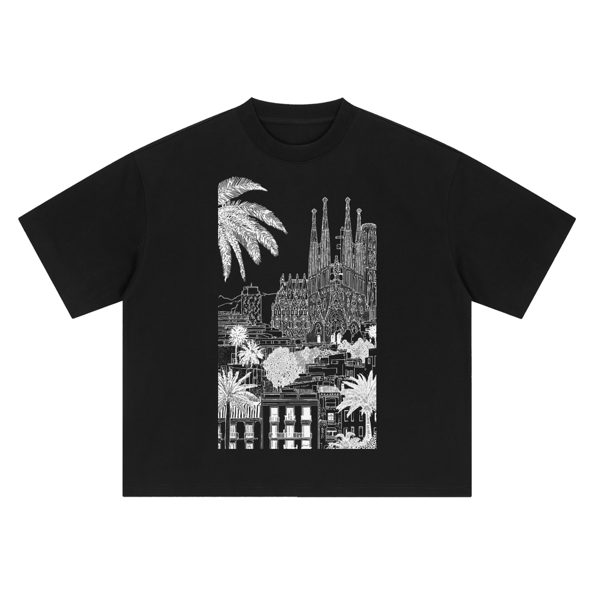 Barcelona Palms Heavyweight Tee – Consulate X, view 1 of 16