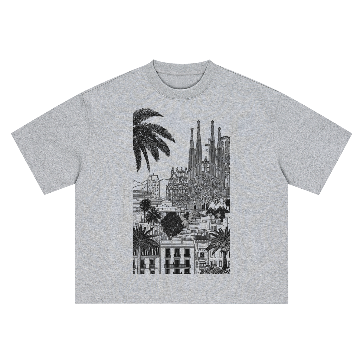 Barcelona Palms Heavyweight Tee – Consulate X, view 15 of 16