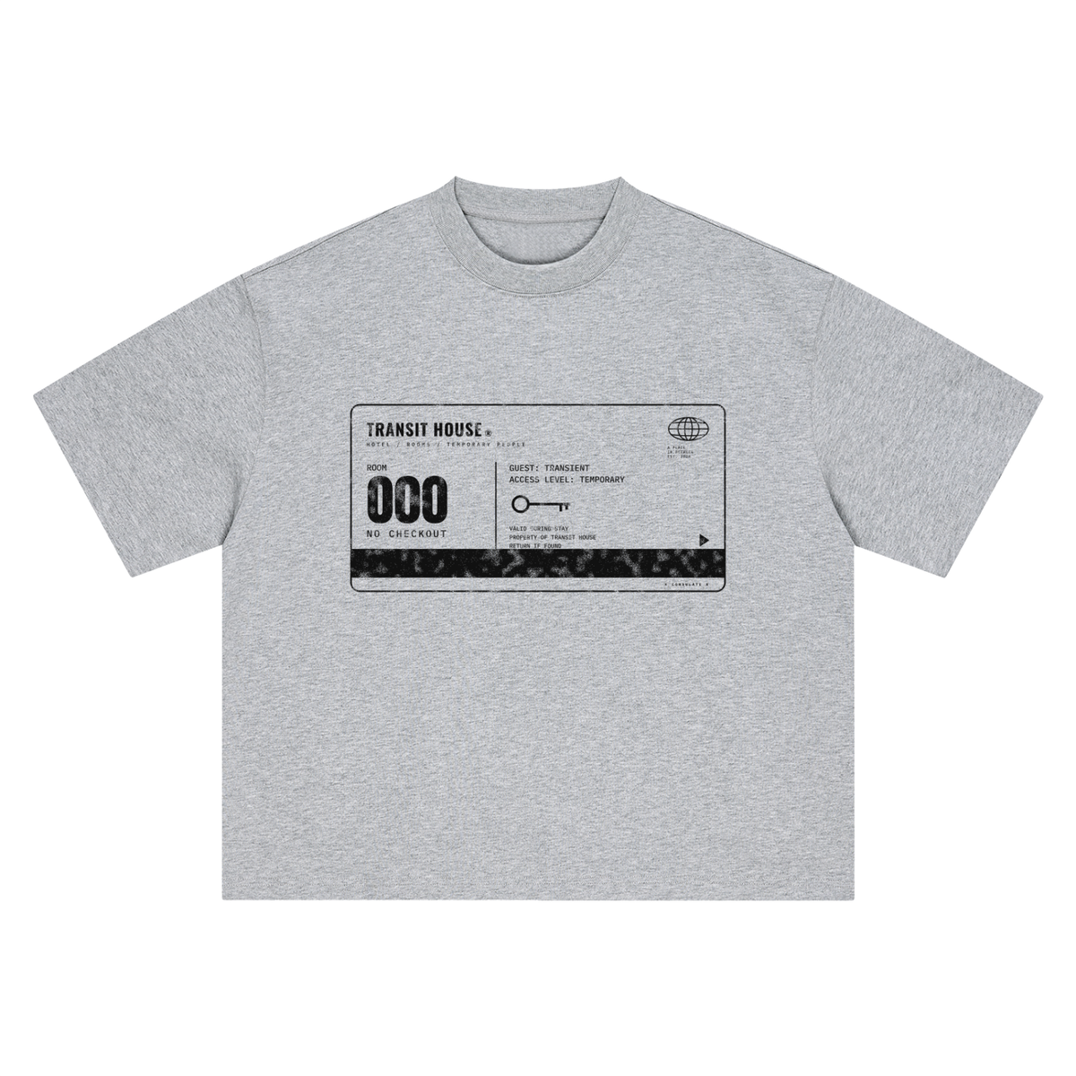 Transit House Key Card Heavyweight Tee - White – Consulate X, view 3 of 8