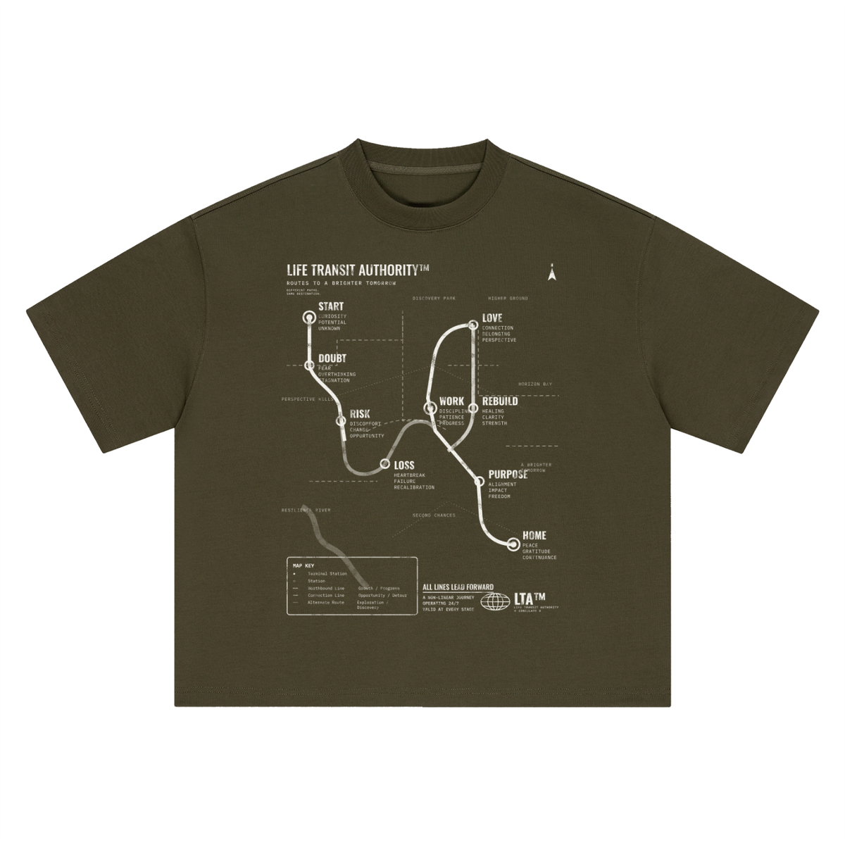 Life Transit Map Heavyweight Tee – Consulate X, view 5 of 7