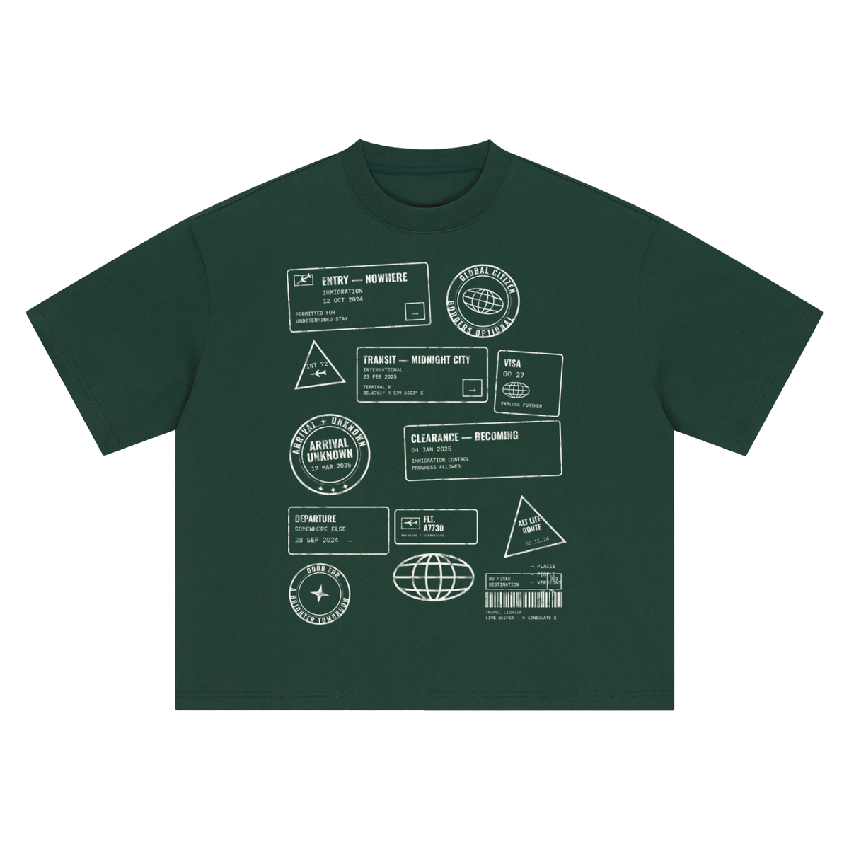 Passport Stamps Heavyweight Tee – Consulate X, view 7 of 7