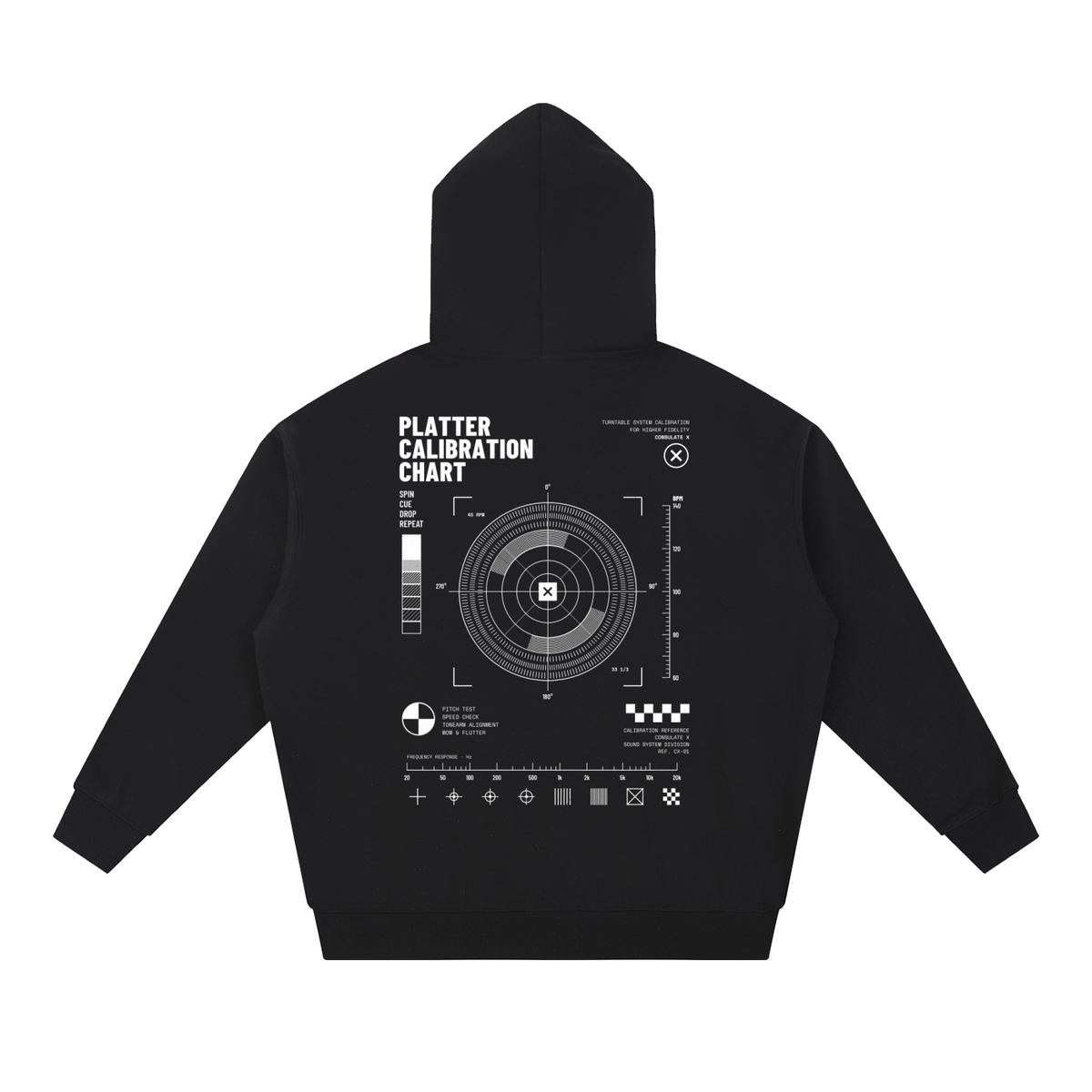 Session Log Heavyweight Hoodie in Black, back