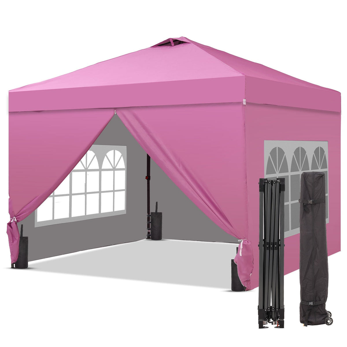 Ainfox 10 x 10 ft Pop up Canopy Tent with Sidewalls,Instant Outdoor Canopies,Shade Tents with Carrying Bag – Consulate X, view 18 of 18