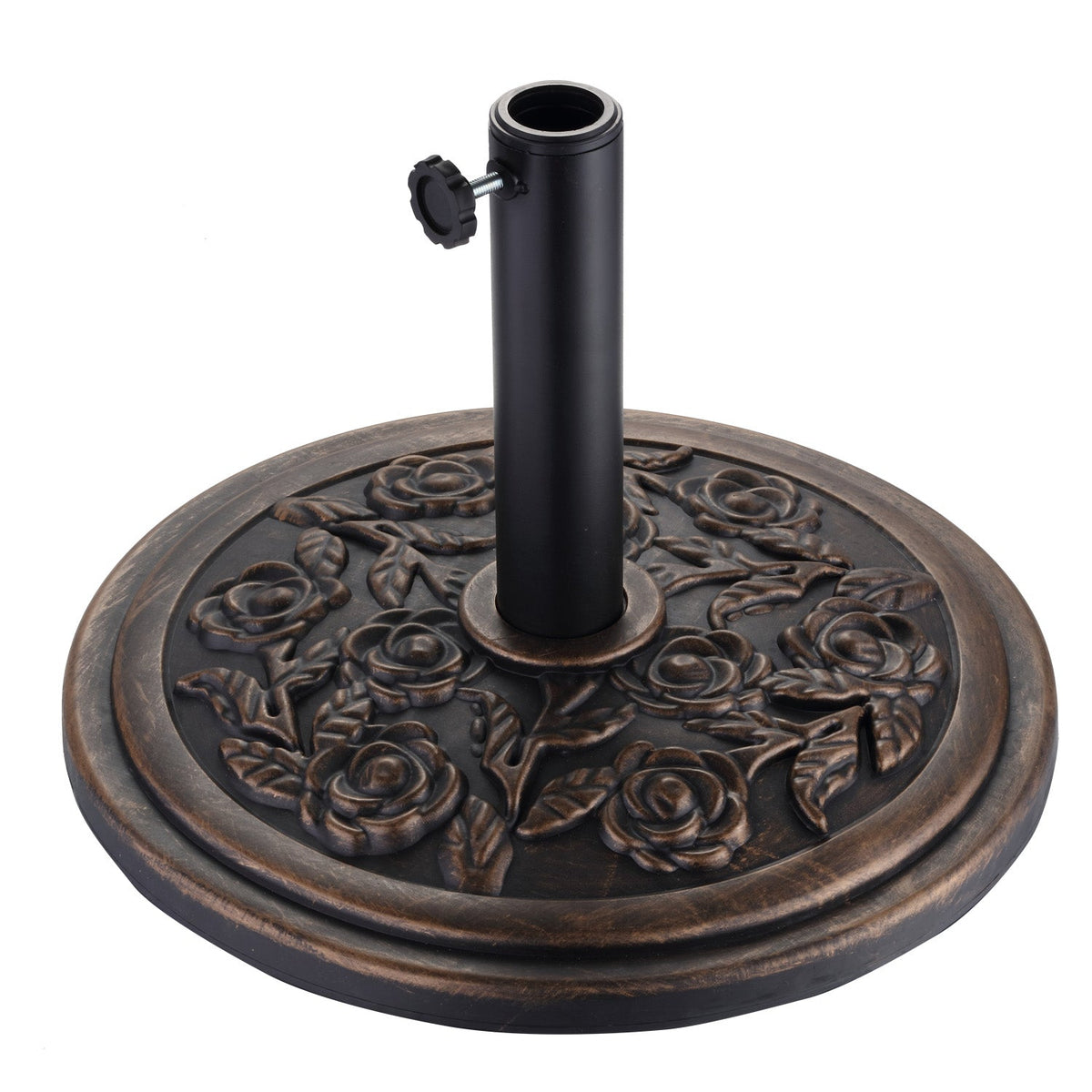 Ainfox Heavy Duty Umbrella Base Round Patio Umbrellas-Stand for Outdoor, Lawn and Garden, Bronze – Consulate X, view 1 of 5