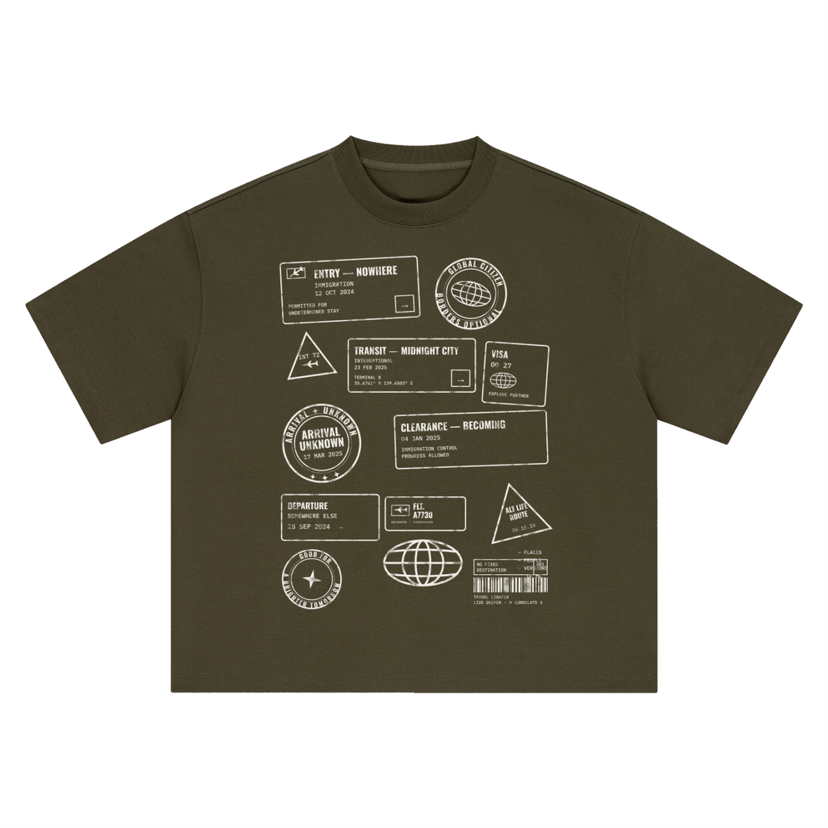 Passport Stamps Heavyweight Tee – Consulate X, view 5 of 7