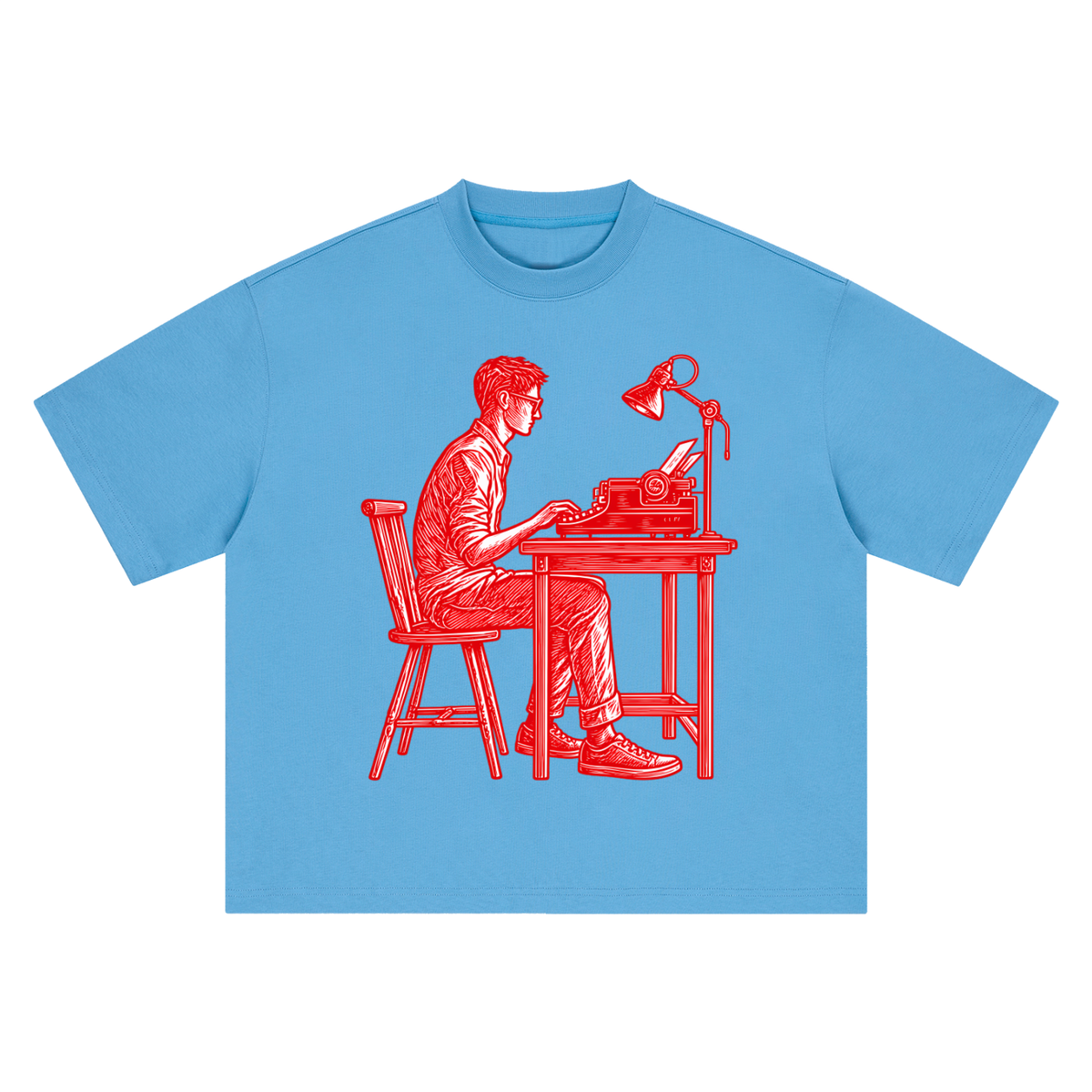 Night Shift Typist Heavyweight Tee – Consulate X, view 8 of 12