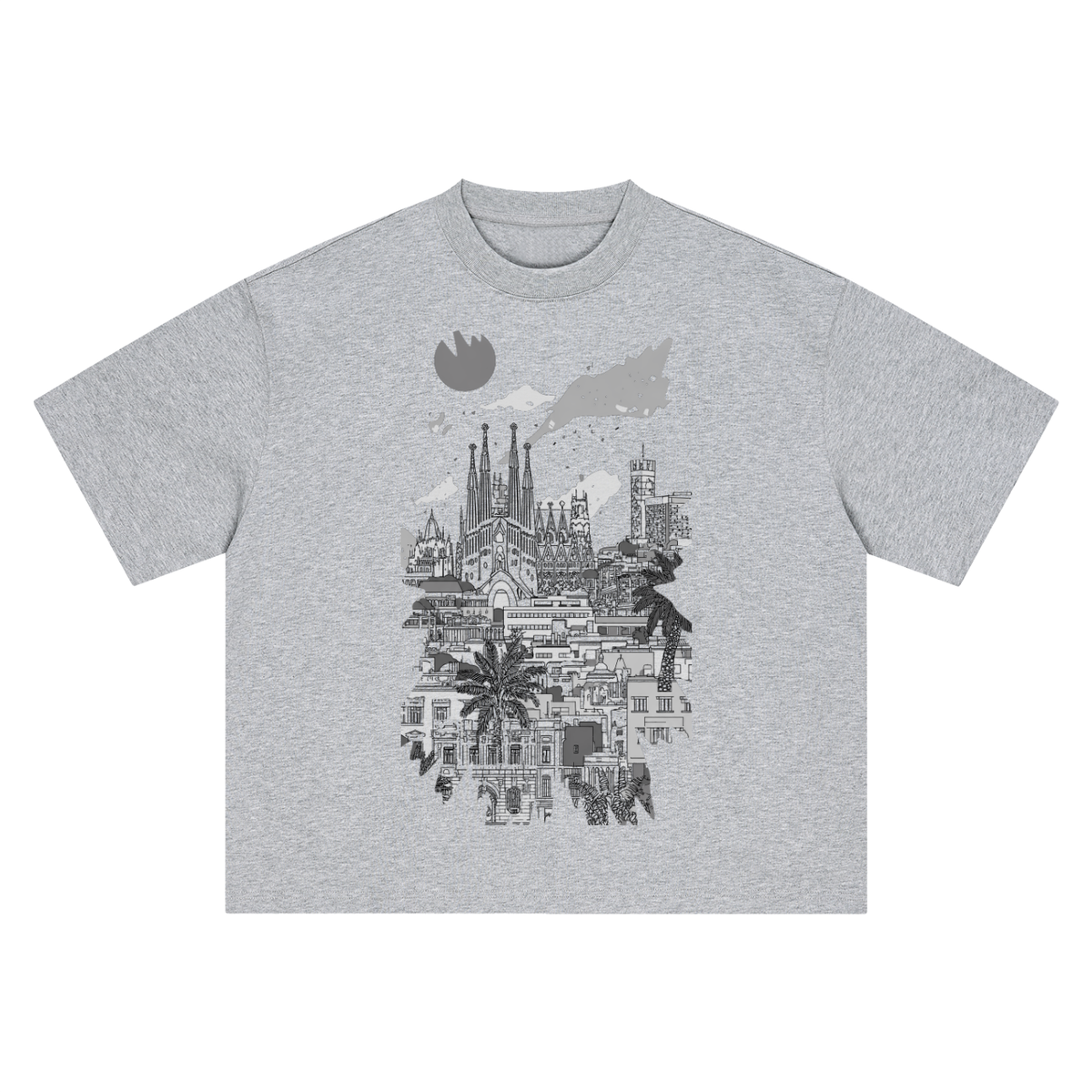 Barcelona Skyline Heavyweight Tee – Consulate X, view 14 of 16