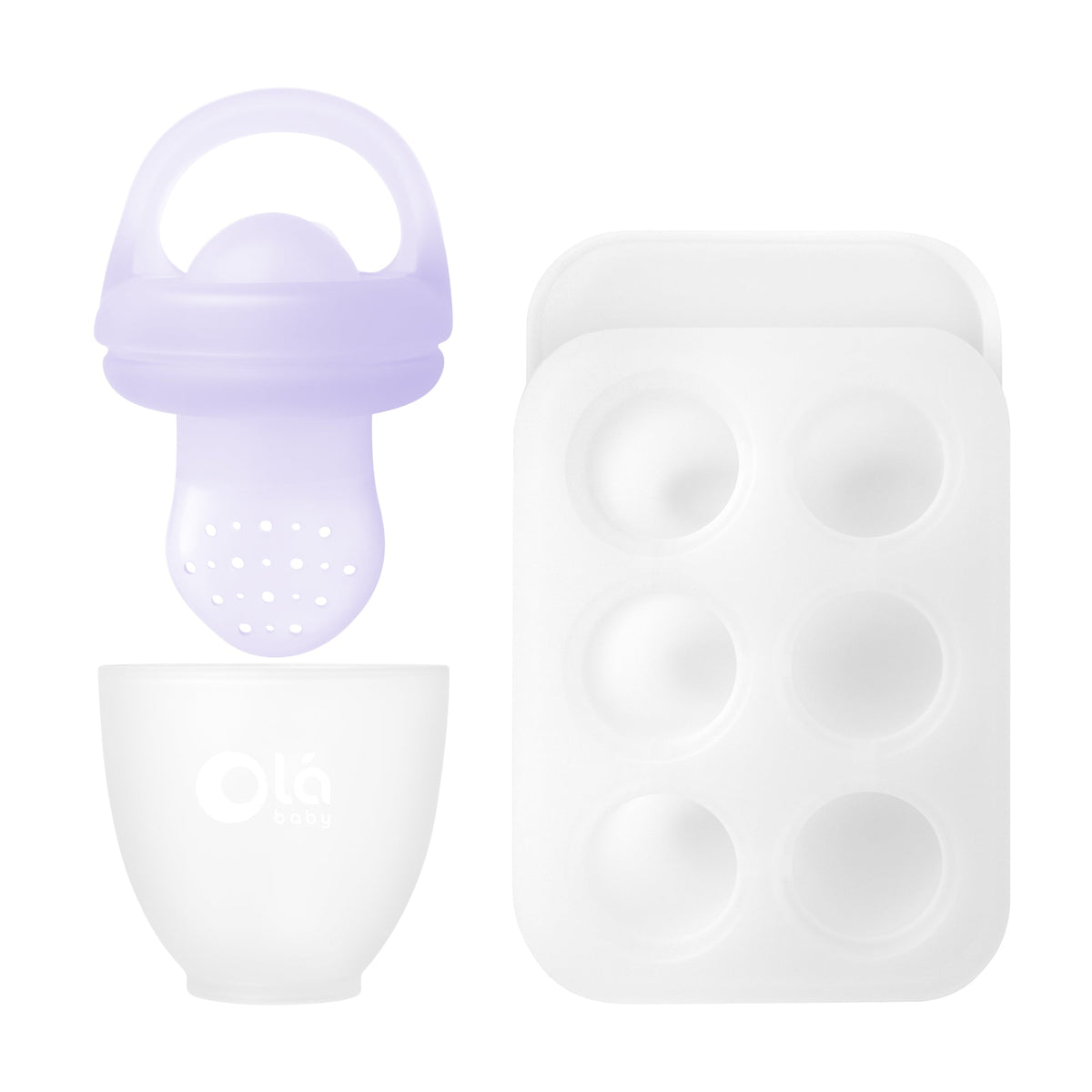 Silicone Baby Food Feeder Set and Teether, Freezer Tray with Lid – Consulate X, view 9 of 11