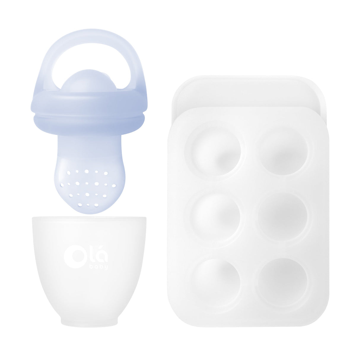 Silicone Baby Food Feeder Set and Teether, Freezer Tray with Lid – Consulate X, view 11 of 11