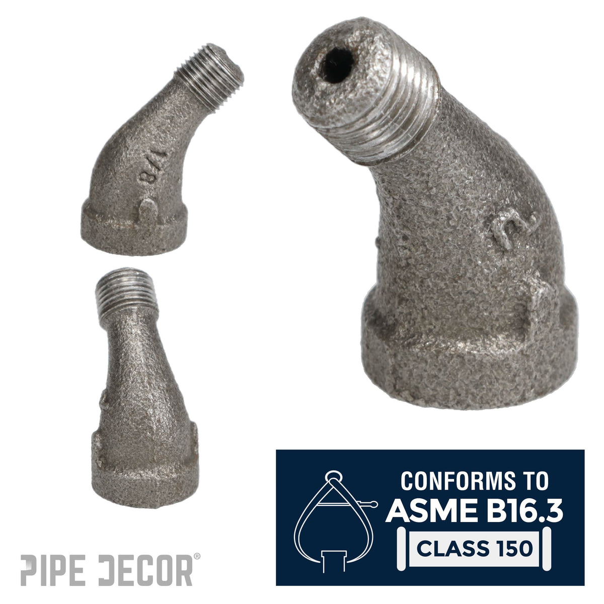 1/8 in. Black 45 Degree Street Elbow – Consulate X, view 4 of 7