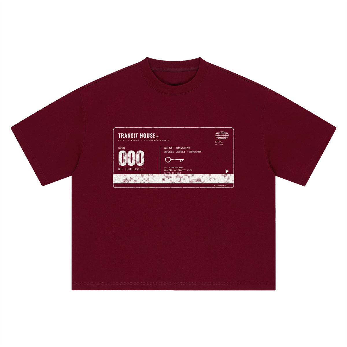 Transit House Key Card Heavyweight Tee – Consulate X, view 6 of 7