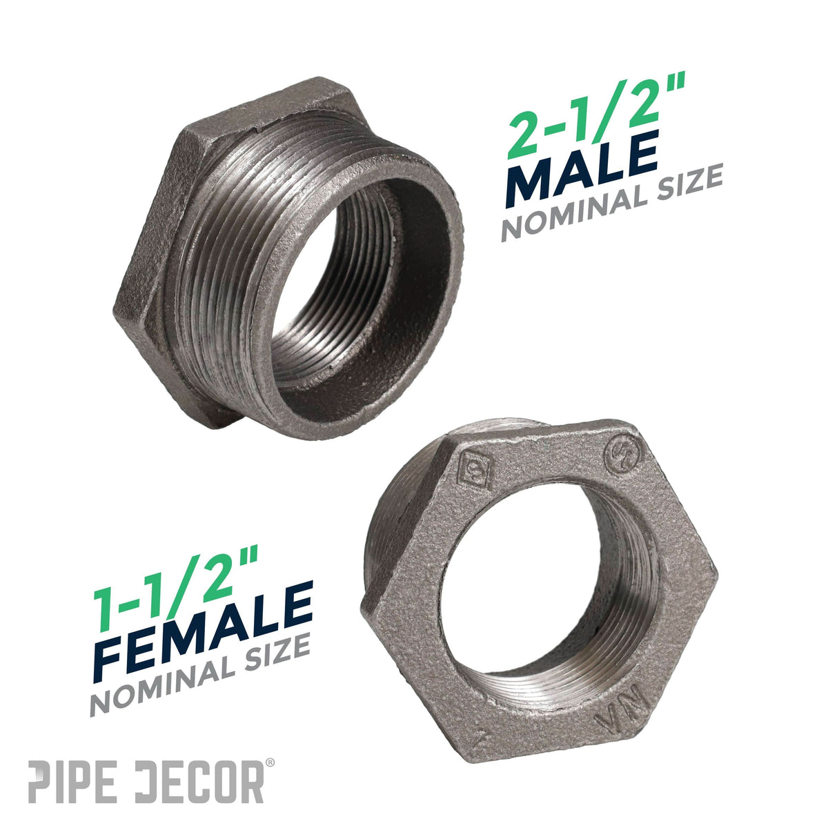 2 1/2 in. x 1 1/2 in. Black Bushing – Consulate X, view 3 of 7