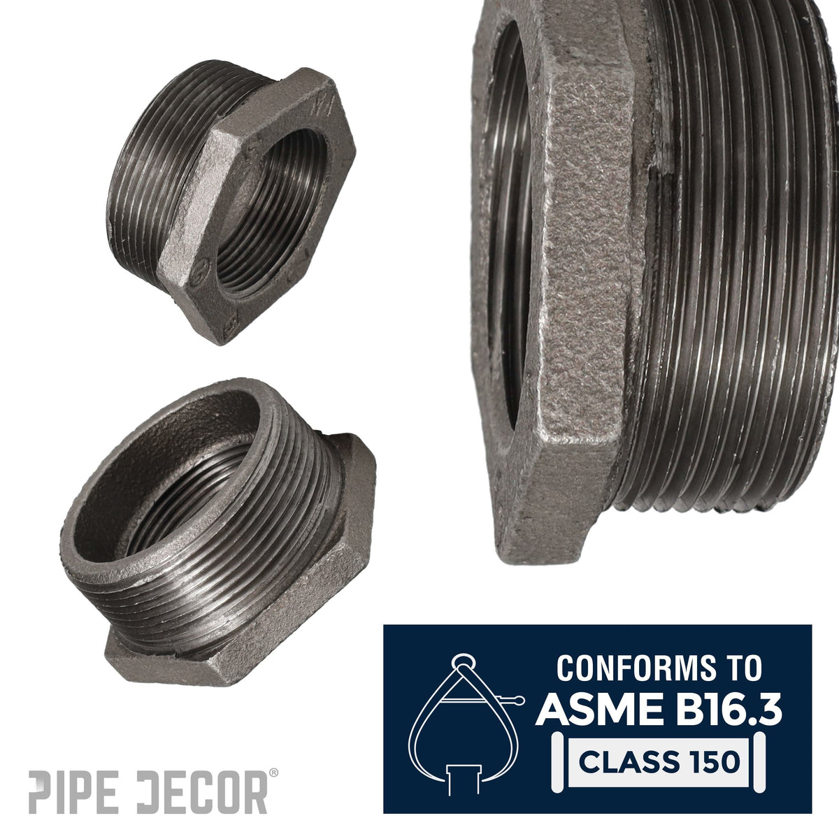 2 1/2 in. x 1 1/2 in. Black Bushing – Consulate X, view 4 of 7