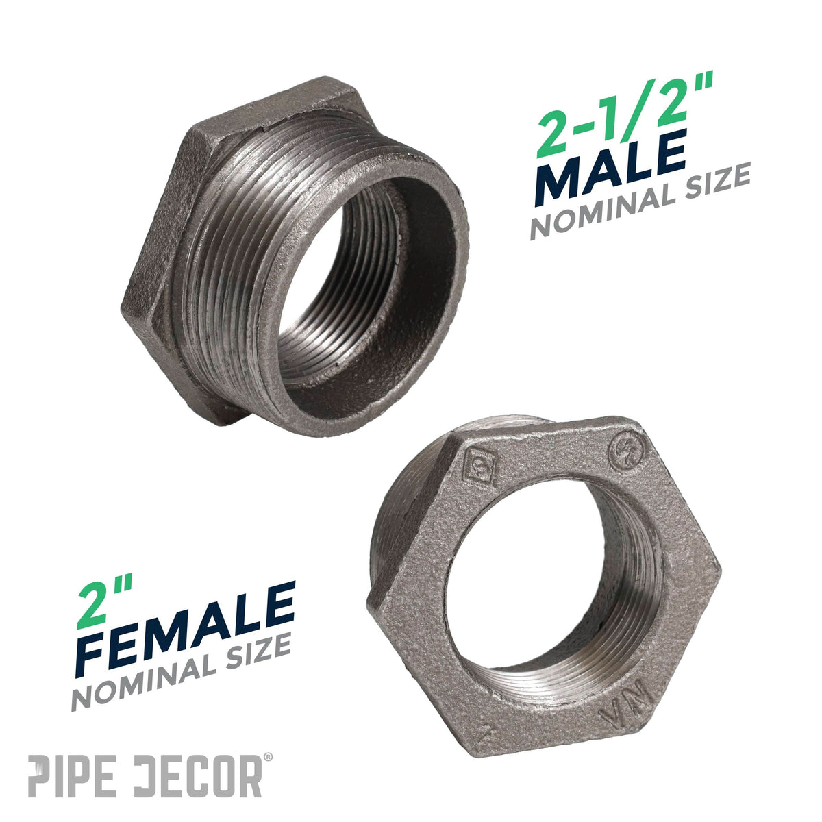 2 1/2 in. x 2 in. Black Bushing – Consulate X, view 3 of 7
