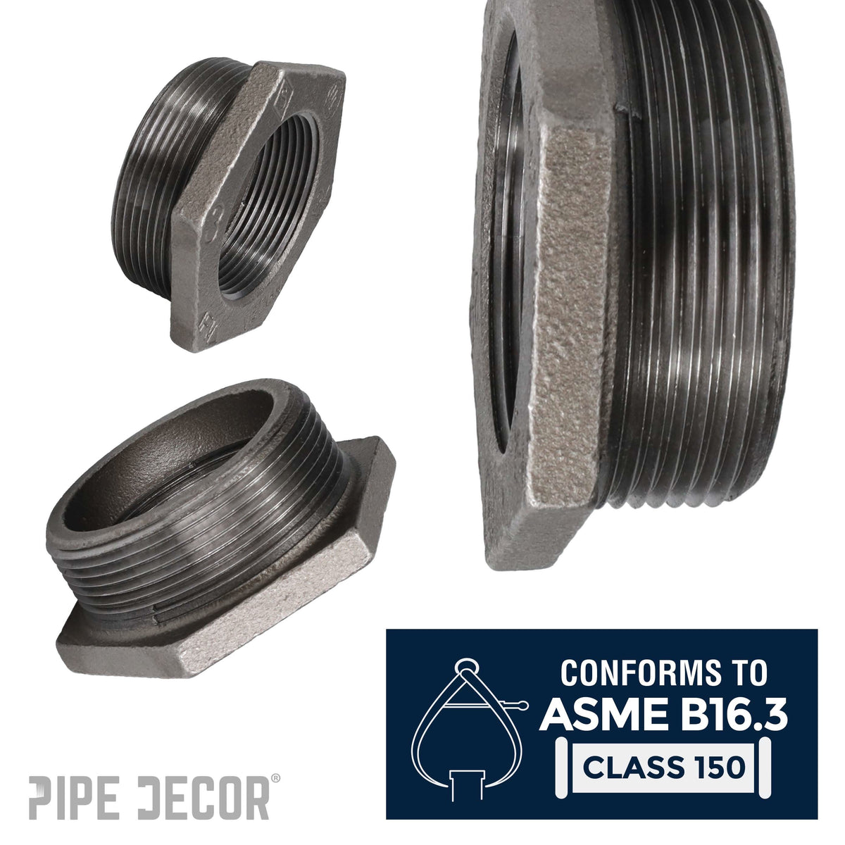 3 in. x 2 1/2 in. Black Bushing – Consulate X, view 4 of 7