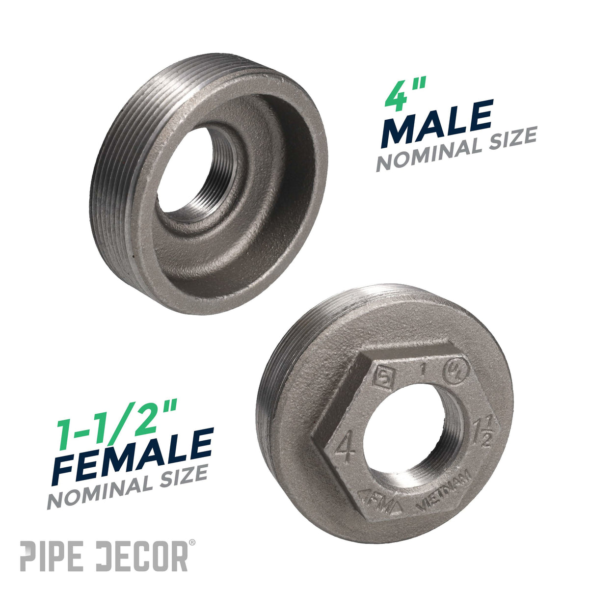4 in. x 1 1/2 in. Black Bushing – Consulate X, view 3 of 7
