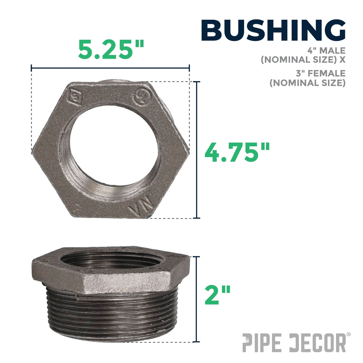 4 in. x 3 in. Black Bushing – Consulate X, view 2 of 7