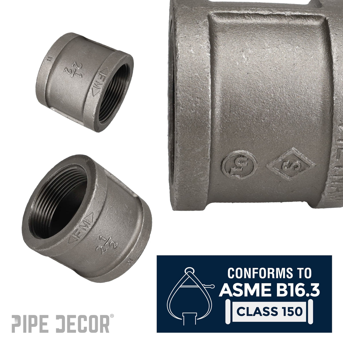 2 1/2 in. Black Coupling – Consulate X, view 4 of 7