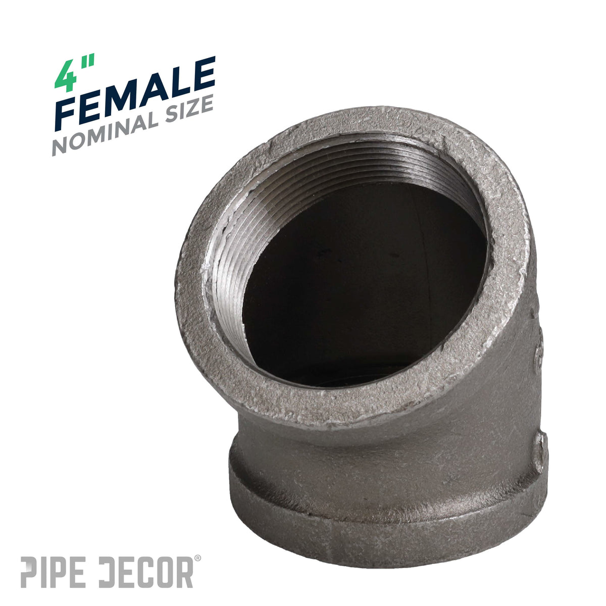 4 in. Black 45 Degree Elbow – Consulate X, view 3 of 7