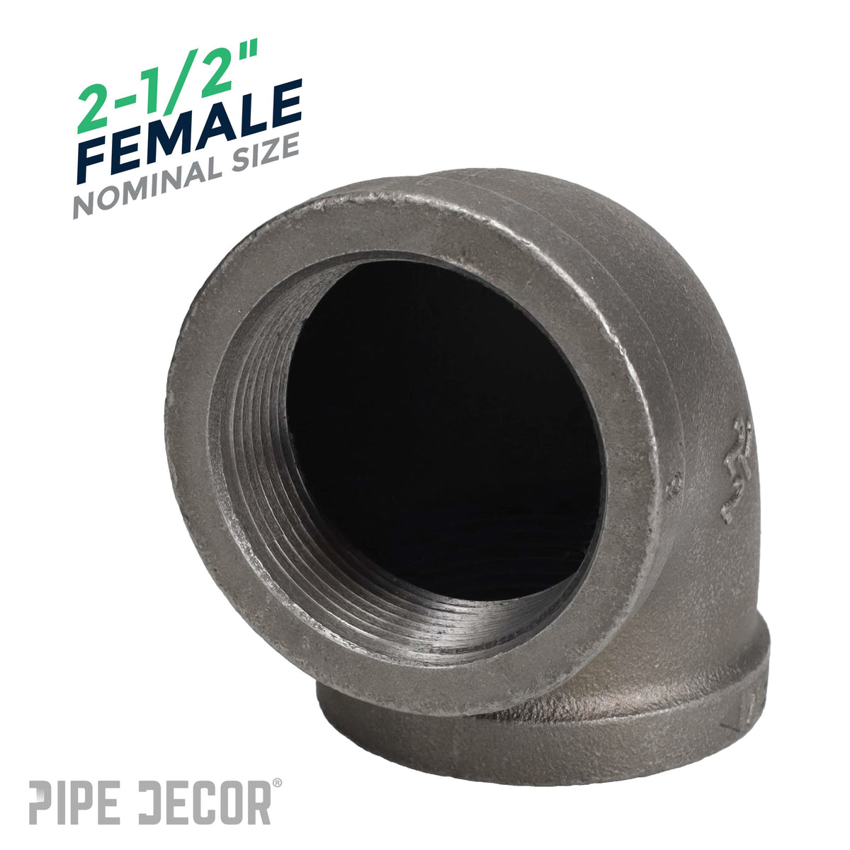 2 1/2 in. Black 90 Degree Elbow – Consulate X, view 3 of 7