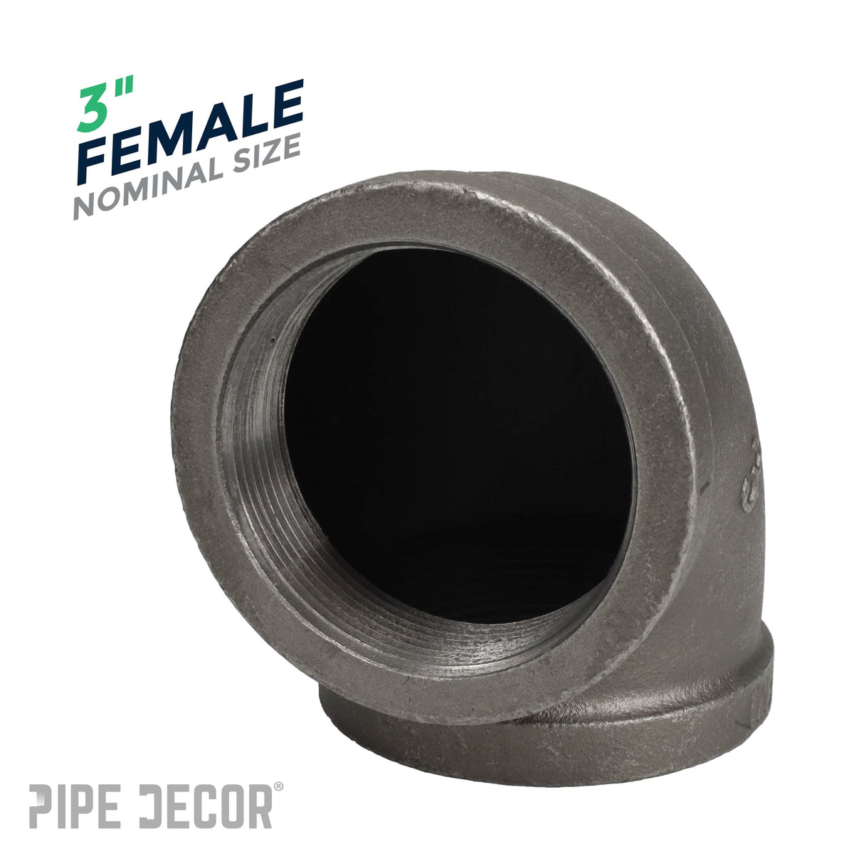 3 in. Black 90 Degree Elbow – Consulate X, view 3 of 7