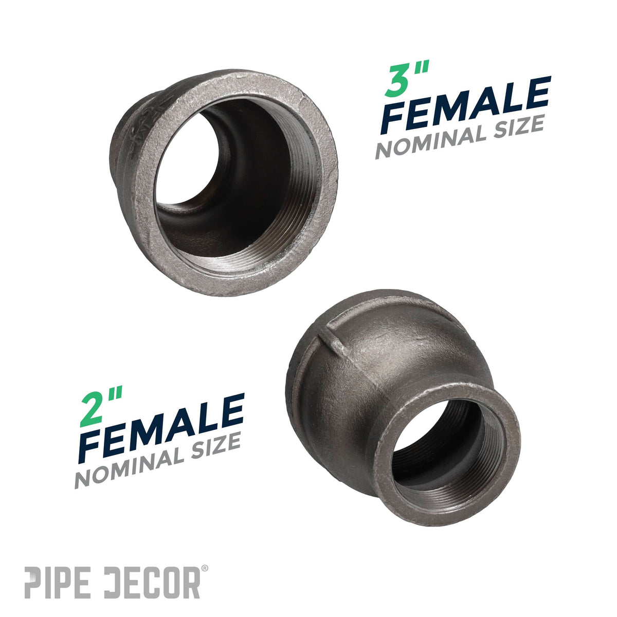 3 in. x 2 in. Black Reducing Coupling – Consulate X, view 3 of 7