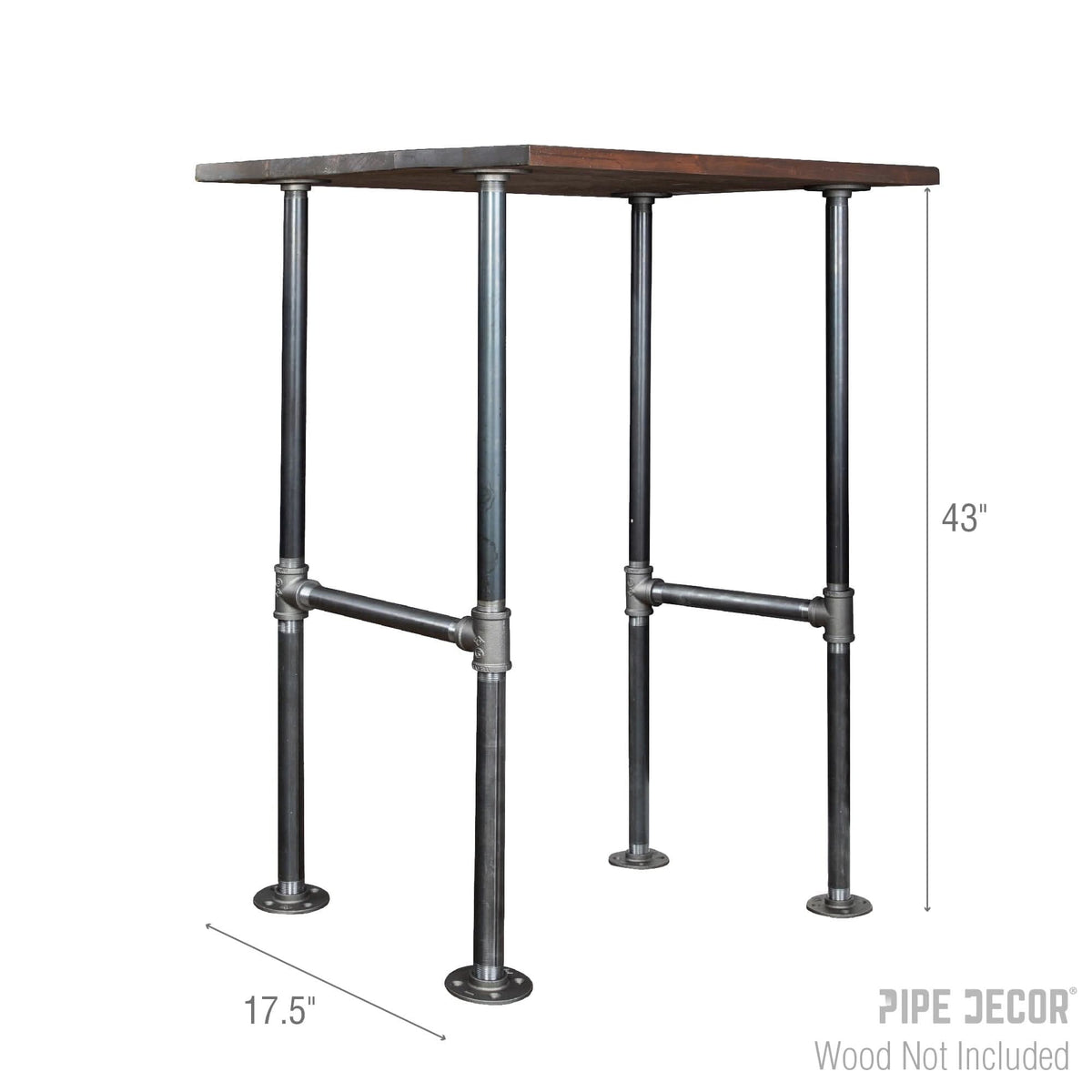 H-Leg Bar Height Pipe Table Legs (Set of 2) – Consulate X, view 3 of 9