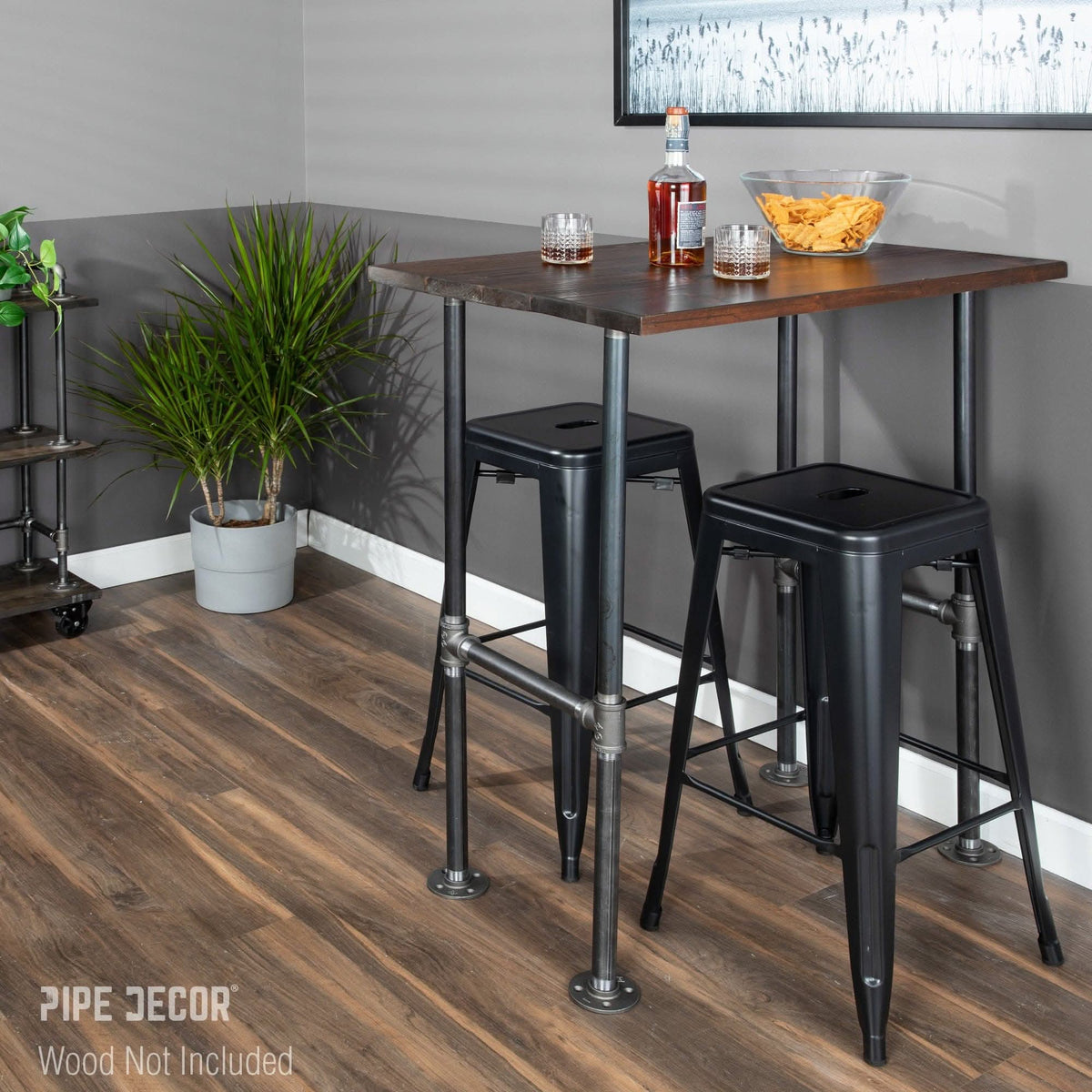 H-Leg Bar Height Pipe Table Legs (Set of 2) – Consulate X, view 5 of 9