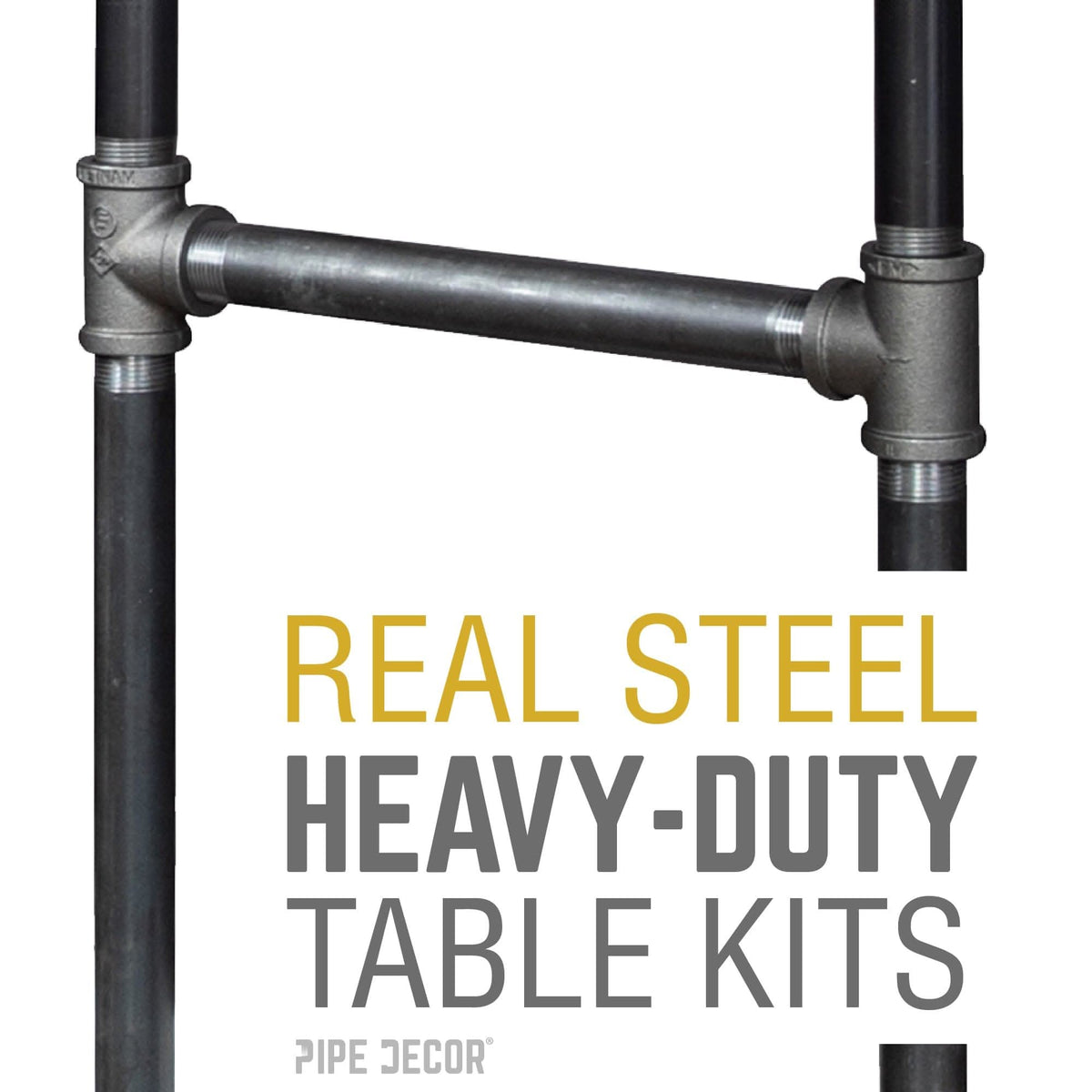 H-Leg Bar Height Pipe Table Legs (Set of 2) – Consulate X, view 6 of 9