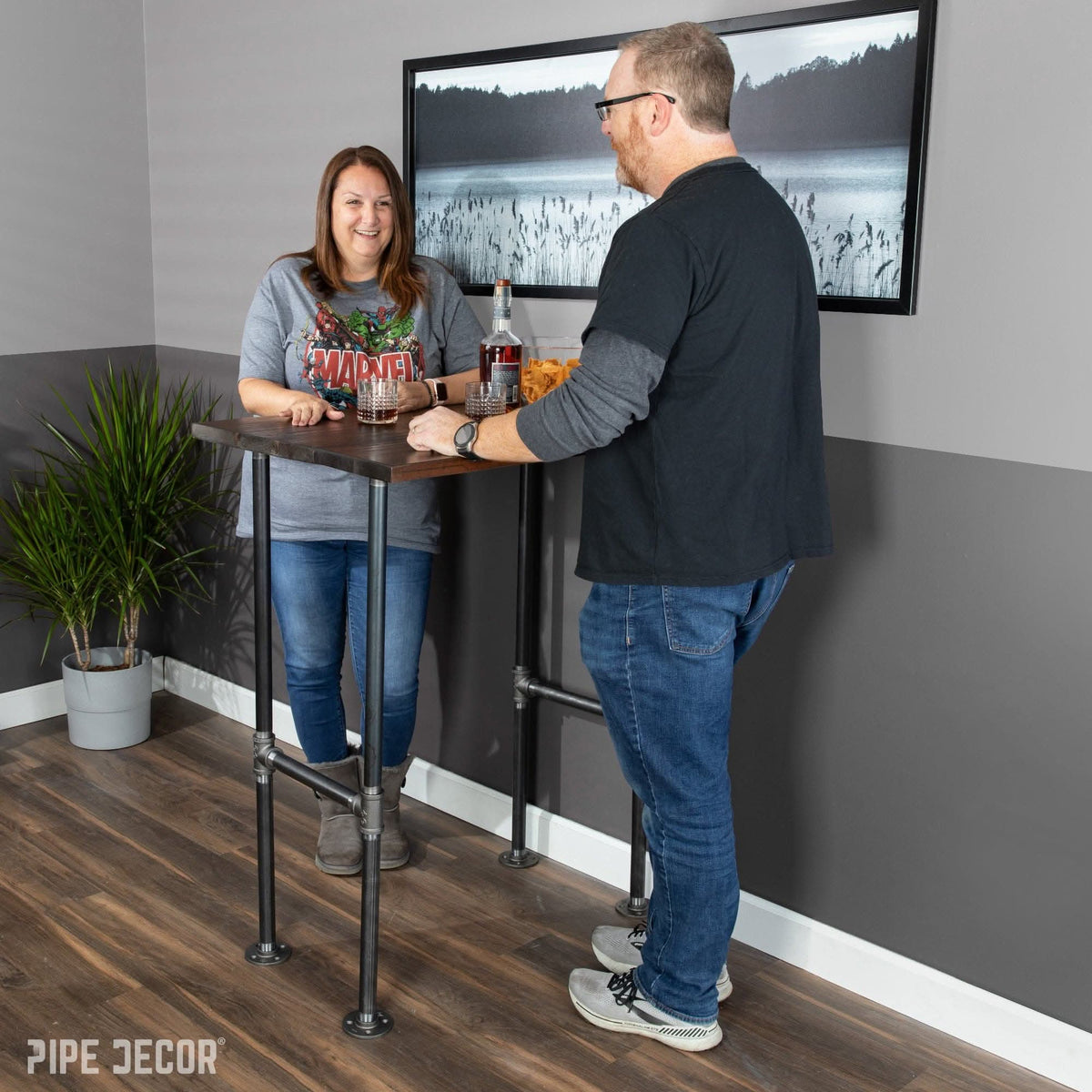 H-Leg Bar Height Pipe Table Legs (Set of 2) – Consulate X, view 2 of 9