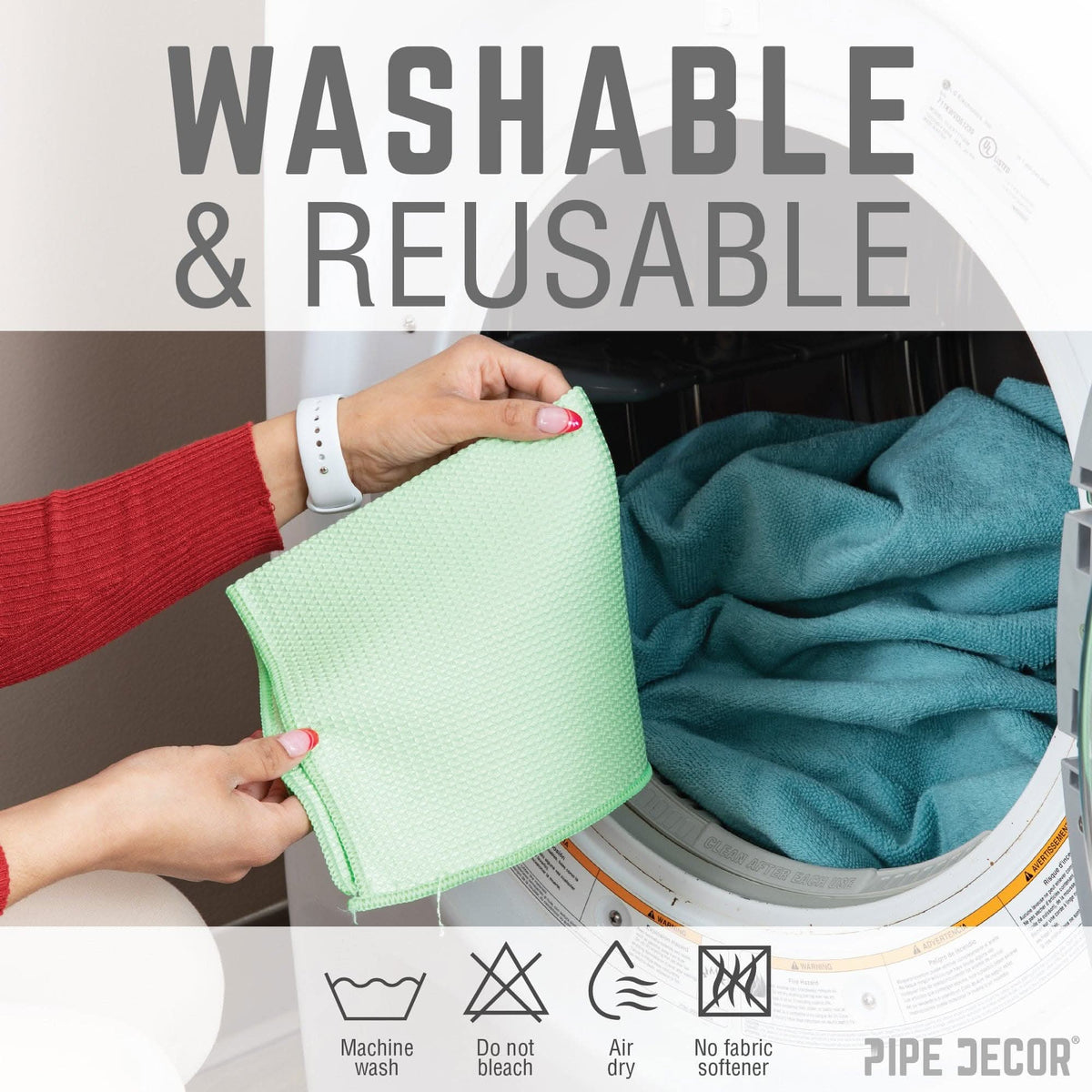 Microfiber Cleaning Cloth, Multi-purpose Lint-Free Towels, 12-Pack – Consulate X, view 8 of 8